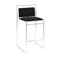 Chaise de bar empilable en métal minimaliste moderne pour mobilier de restaurant, usage commercial haut de gamme