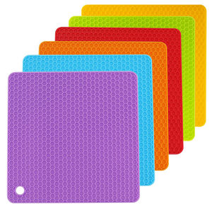 سجادة على شكل خلية عسل للبيع بالجملة من السليكون ثلاثية الشرائط لوعاء الأطباق وسجاد تجفيف السطح سهلة التنظيف سجادة من السليكون للمطبخ - Product Image 1