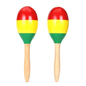 Grosir Maracas instrumen warna-warni kualitas tinggi impor Tiongkok maracas ganda untuk musikal