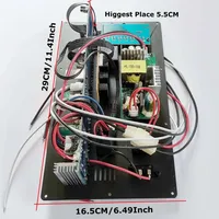 Carte d'amplification numérique 12V 110V 220V 2.0 Stéréo 2*150W 300W pour haut-parleur de 8 à 18 pouces avec entrée microphone et guitare