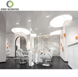 Meubles de salon de coiffure haut de gamme, design personnalisé, durables, vitrine de salon de coiffure, comptoir de réception pour salon de coiffure - Product Image 5