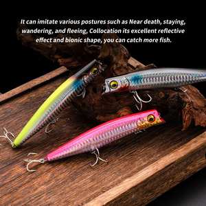 Leurre flottant SNEDA 12cm 21.7g Lipless Surface Walker pour poisson mandarin et tête de serpent, idéal pour les eaux peu profondes - Product Image 4