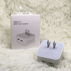 <span class=keywords><strong>Cargador</strong></span> de Pared <span class=keywords><strong>USB</strong></span> Tipo <span class=keywords><strong>C</strong></span> de Carga Rápida Gan de 35 W con Doble Puerto <span class=keywords><strong>USB</strong></span>-<span class=keywords><strong>C</strong></span> QC3.0, <span class=keywords><strong>Cargador</strong></span> para iPhone X 12 14 para <span class=keywords><strong>Apple</strong></span> - Product Image 2