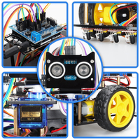 TSCINBUNY 4WD, Kit de Coche Inteligente para Rastreo y Evitación de Obstáculos, Robot Inteligente con Placas de Desarrollo para Programación Arduino
