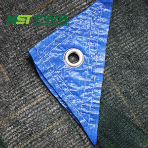 Filet de récolte en monofilament HDPE de couleur verte 80GR avec œillets en aluminium et bâche bleue - Product Image 1