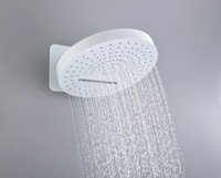 Système de douche thermostatique en laiton blanc HONGDEC, robinet en céramique, pluie douce, triple poignée, affichage de la température pour salle de bain d'appartement