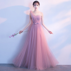 Spring Bridesmaid Dresses 2025 Long Tulle A-Line Sweetheart Neckline Natural Waist One-Piece Graduation Choir Sisters Outfits - Product Image 2