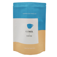 Sachet Doypack Personnalisé en Papier Kraft avec Fermeture Zip et Valve de Dégazage pour Grains de Café 250g 500g 1kg – Emballage Professionnel pour Café