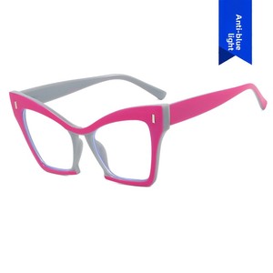Lunettes anti-lumière bleue pour femme, monture complète œil de chat, style papillon, pour visage carré, motif géométrique, clous de riz, <span class=keywords><strong>Cyber</strong></span> - Product Image 5