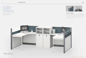 Guanqi Máy Trạm chức năng Bàn nhân viên với tủ lưu trữ trên cao và ngăn kéo tập tin tổ chức tài liệu kinh doanh - Product Image 3