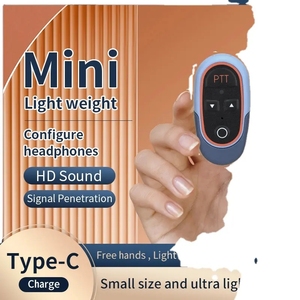 Mới nhất TM10 Mini Walkie Talkie với khe cắm thẻ <span class=keywords><strong>sim</strong></span>-2 km phạm vi, 16 kênh, TYPE-C, mềm tai nghe, 400-520MHz UHF Đen 3.7V 35g - Product Image 5