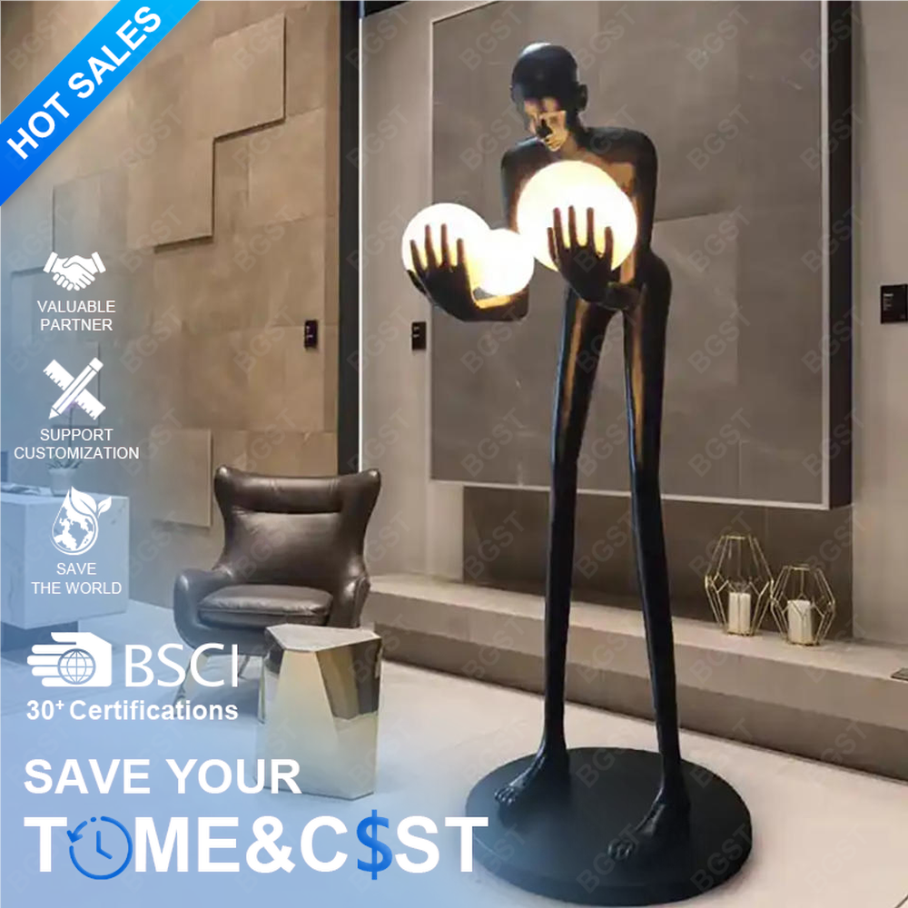 sculpture floor lamp gold