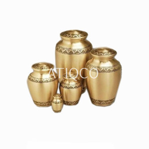 Urne funéraire élégante en métal argenté de haute qualité pour le stockage commémoratif des cendres humaines pour les funérailles ou les animaux de compagnie en fer - Product Image 5