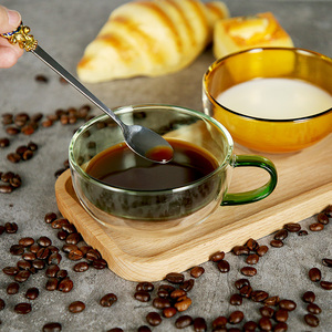 Offre spéciale Tasses à café en verre transparent à double paroi et <span class=keywords><strong>eau</strong></span> potable personnalisées Tasse avec poignée - Product Image 4