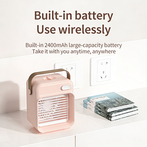 Mini ventilateur rafraîchisseur d'air portable, petit climatiseur, ventilateur de refroidissement compact, ventilateur pulvérisateur pour dortoir, maison, bureau, petit appareil de refroidissement. - Product Image 2