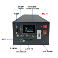 Batteries au lithium-ion prismatiques Heymy Energy 16S 51.2V 280Ah 306Ah 314Ah avec boîtier et BMS JK 16S 200A pour batterie au lithium de 15kWh