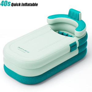 Vente en gros de baignoire <span class=keywords><strong>gonflable</strong></span> portable en PVC pour <span class=keywords><strong>spa</strong></span>, baignoire froide pour adultes, baignoire pliable à gonflage rapide avec appui-tête - Product Image 2