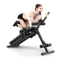 Máquina de Ejercicios Multifuncional de Acero para Moldear el Cuerpo, Tabla de Ejercicios Abdominales Plegable, Banco para Abdominales con Cuerda de Tracción
