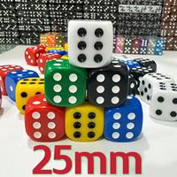Dés à compter carrés multicolores en acrylique de 25 mm de haute qualité pour le jeu de table Donjons et Dragons