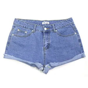 Cheap wholesale casual woman denim summer loose fit jeans shorts pants for ladies