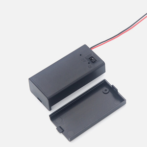 กล่องแบตเตอรี่ 9V 6F22 แบบเซลล์เดียวพร้อมฝาปิดและสายไฟสำหรับแบตเตอรี่แบบแท่ง - Product Image 2