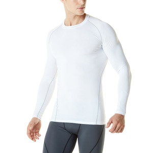 Wholesale Mens Compression Customized t Shirts Sweat Sports Lapel Pure <b>Colour</b> Long Sleeve Compression Shirt - Product Image 1