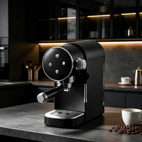 Machine à café expresso semi-automatique avec écran tactile, fonction pré-infusion, thermobloc, mousseur à lait, réservoir d'eau de 1,1 L, appareil à café domestique
