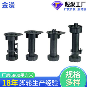 Pieds de meubles réglables 90-125 mm en PP avec clips pour plinthes, pour meuble-lavabo de salle de bain - Product Image 4
