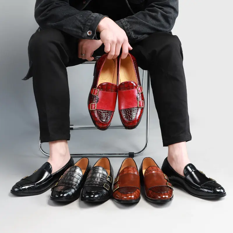 Chaussures à lanières pour hommes, taille 47 48, Top Grade 4 couleurs, chaussures pour occasions formelles, belles chaussures habillées pour hommes