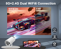 Proyector LCD Hy300 Pro 0 4K Android 11 Dual Wifi6 120 ANSI Allwinner H713 BT5.0 720P 1280*720P Home Cinema Outdoor Projetor