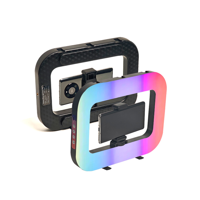 Portable 20W RGB LED Ring Light for Smartphone Cameras Ideal for Outdoor Photographic & Vlogging Lighting