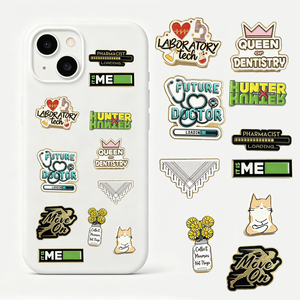 Nuevo 2026: Insignia de metal esmaltada personalizada, pegatinas 3M para fundas de teléfono, pegatinas metálicas para teléfonos, diseño de dibujos animados personalizado de marca - Product Image 4