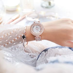 Montre-bracelet de luxe <span class=keywords><strong>LONGBO</strong></span> 80677 à quartz japonais, verre miroir, boucle de bijoux, entièrement sertie de diamants, design tendance, trois aiguilles, pour femme - Product Image 6
