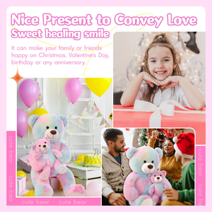 Juego <span class=keywords><strong>de</strong></span> Peluches <span class=keywords><strong>de</strong></span> Ositos <span class=keywords><strong>de</strong></span> Peluche Coloridos para Mamá y Bebé, Regalo <span class=keywords><strong>de</strong></span> <span class=keywords><strong>Amor</strong></span> para San Valentín, Aniversario, Cumpleaños, Navidad, Decoración <span class=keywords><strong>de</strong></span> Bodas - Product Image 4