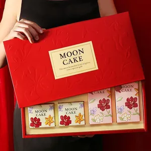 FSC認定の豪華な中秋節ムーンケーキパッケージボックスロゴ付きムーンケーキギフトボックス