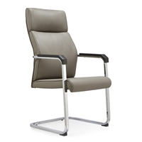 Chaise de bureau de direction en cuir à prix de gros, sans roulettes, pour salle de réunion, chaise élégante pour salle de réunion