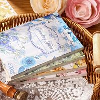 Paquete de 50 Pegatinas de Papel para Manualidades de la Serie Seasonal Blooms, Sin Adhesivo, y Kit de Notas Desprendibles para Diario
