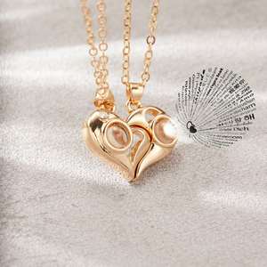 Magnetic Couple Necklace <b>Choker</b> Magnet Attraction Camera Shape Pendant Men Necklaces for Lovers Men Women Girls Boy Lady Gift - Product Image 3