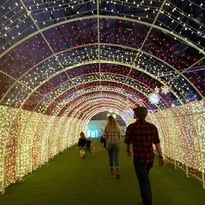 Terowongan Navigated Motif Dekorasi Jalan Natal Led