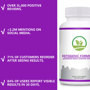 Cápsulas de Fórmula <span class=keywords><strong>Vegetariana</strong></span> Cetogénica para Adultos de Marca Propia, Suplementos Herbales que Apoyan la Quema de Grasa y Suprimen el Apetito - Product Image 5