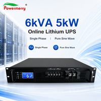 6kVA 5kW 온라인 리튬 UPS 단상 순수 정현파 서버실 네트워크 장비 및 IT 비상 백업 전원용