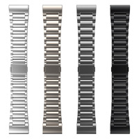 Gelang Titanium Alloy Berkualitas Tinggi Quickfit 26MM 22MM dengan Gesper Magnetik untuk Garmin Fenix 7, Tali Jam Tangan Logam yang Bernapas