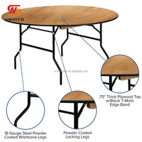 Table pliante demi-lune populaire et élégante, table de banquet en bois serpentine pour événements de mariage