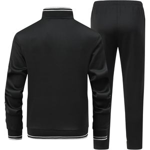 JIASCVGA Men's 2 Piece Tracksuit Full Zip Athletic Sweatshirt And <b>Pants</b> Sporty Design Breathable Workout Outfit - Product Image 3