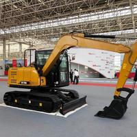 Nouvelle machine de construction, excavatrice sur chenilles de 7,5 tonnes avec godet de 0,28 m3, modèle SY75C, avec attache rapide, moteur EPA de 42 kW, pièces de moteur d'excavatrice