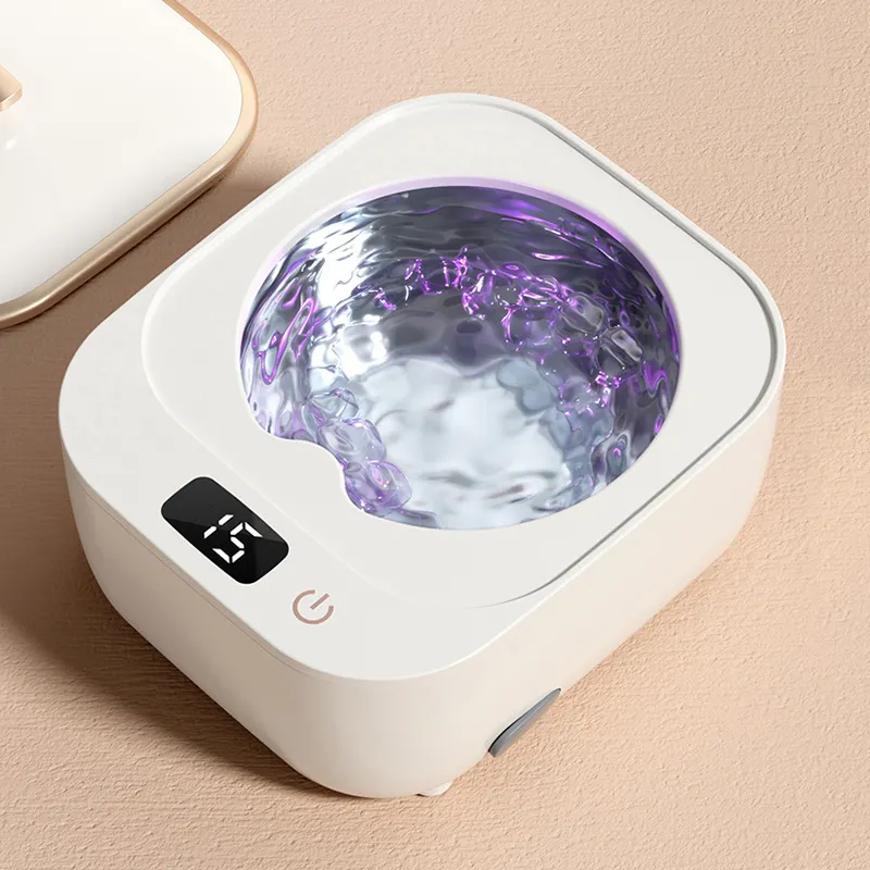 Thuisgebruik Ultrasone Reiniger Met UV-Licht 45Khz 304 Mini Ultrasone Reinigingsmachine Voor Tandheelkundige Nachtwachters Houders