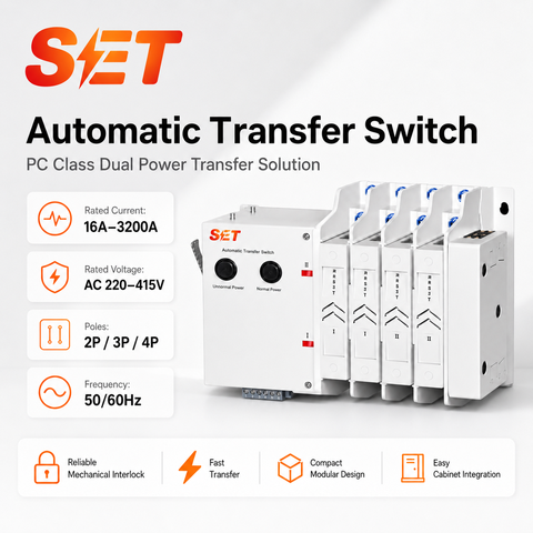Automatic Transfer Switch ATS for Generator Dual Power Changeover Switch 63A
