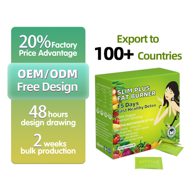 OEM 15-Day Rapid Detox Slim Tablets Natural Fat Burner for Weight Loss, Metabolism Booster, Weight Management Supplement