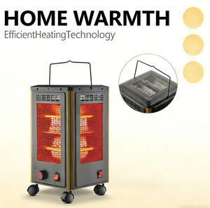 Chauffage infrarouge CE approuvé QHW-2000 2000W, sûr pour les personnes âgées, sur pied, faible bruit, anti-basculement, thermostat réglable pour maison de retraite - Product Image 1