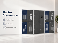 Casillero Inteligente para Equipaje, Sistema de Almacenamiento de Equipaje de Autoservicio, Sistema Seguro de Almacenamiento de Equipaje para Hoteles, Centros Comerciales y Apartamentos, OEM ODM